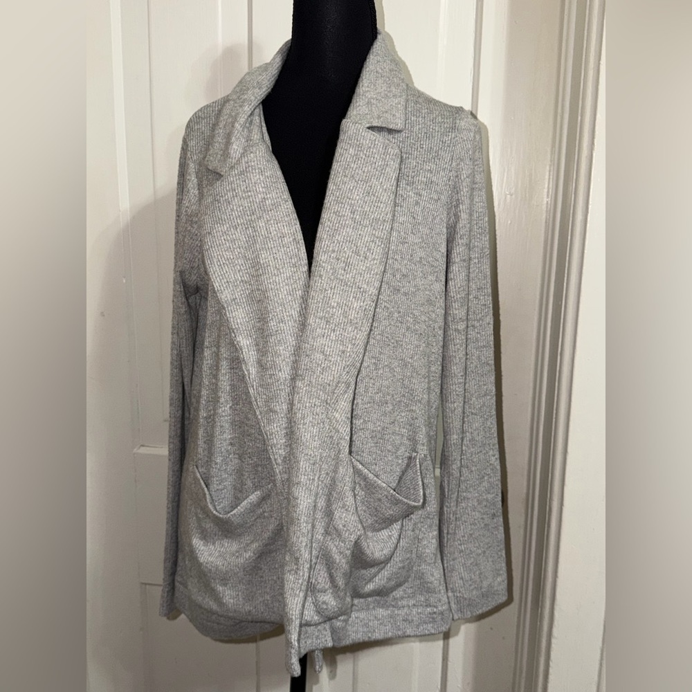 Peyton Jensen Gray Cardigan Long Sleeve Pockets Women's‎ Size S soft winter cold
